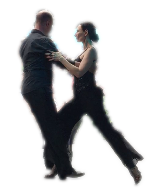 Colgadas sind Tango Figuren, wo beide, Führender und Geführte, ihre eigene Achse aufgeben und sich um eine gemeinsame Achse rotierend-tangential beim Tango Argentino bewegen.